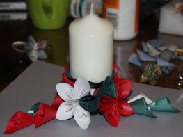 Origami Flower Table Center Candle Holder