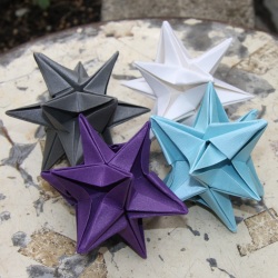 Origami Omega Star Ornaments