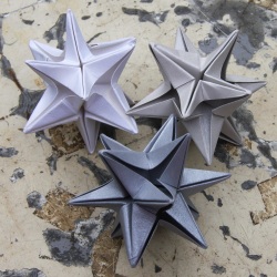 Origami Omega Star Ornaments